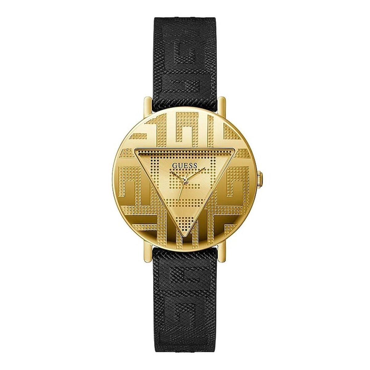 ⌚ Guess ICONIC – Női Karóra, Ø 36 mm, Fekete Bőr Szíj