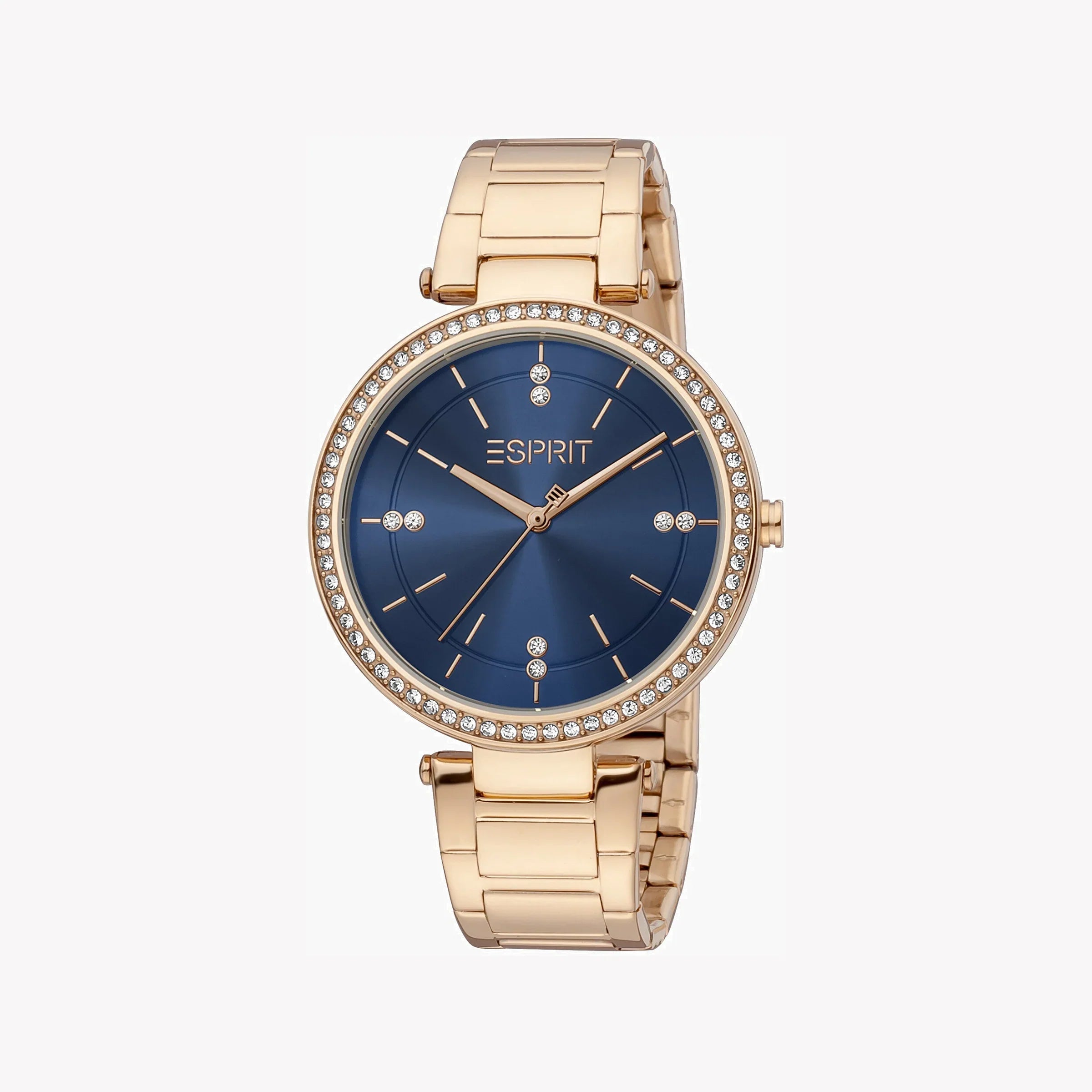 ⌚ Esprit Női Karóra – Rose Gold, Kék Számlap