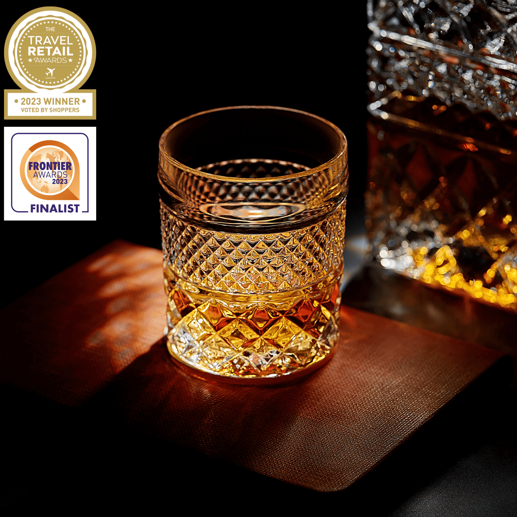 ROCKS® Prémium Whisky Szett – Dekanter + 4 Pohár + 6 Gránit Hűtőkő 🥃✨